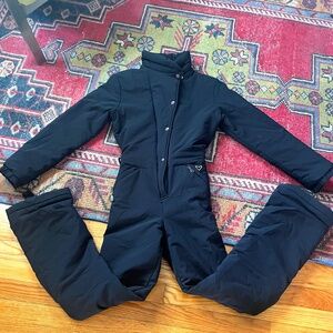 Vintage OBERMEYER Women's 80s 90s Ski Suit Black Snowsuit size 6